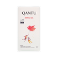 Qantu Erable et Sel Maple and fleur de sel 60% bar, cream box with a red maple leaf illustration, 50g