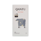 Qantu Oh La Vache! 60% dark milk chocolate bar, cream box with a spotted cow illustration, 50g