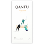 Qantu Pause Cafe 70% dark chocolate bar with geisha bean flavor