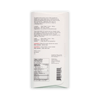 Back of Qantu Premiere Fois box with French and English origin notes for Villa Virgen, Peru, ingredients, and nutrition facts.