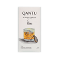 Qantu bar, cream box with painted whisky glass, reading Au Whisky Quebecois, Cote des Saints, 75% dark chocolate.