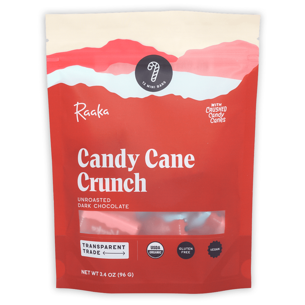 Raaka Candy Cane Crunch Minis Bags (Seasonal)