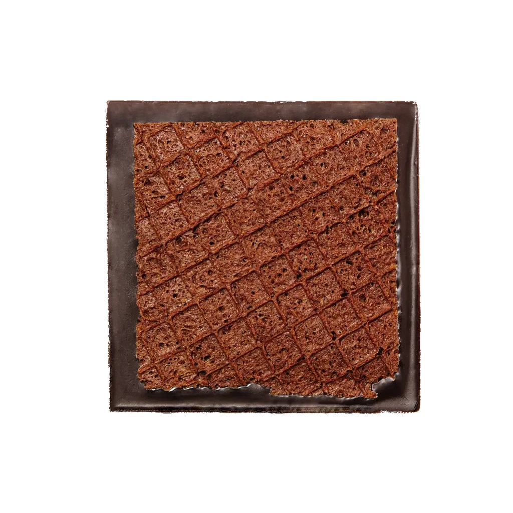 Raaka Double Chocolate Waffle Cone 61% square chocolate-covered wafer cookie