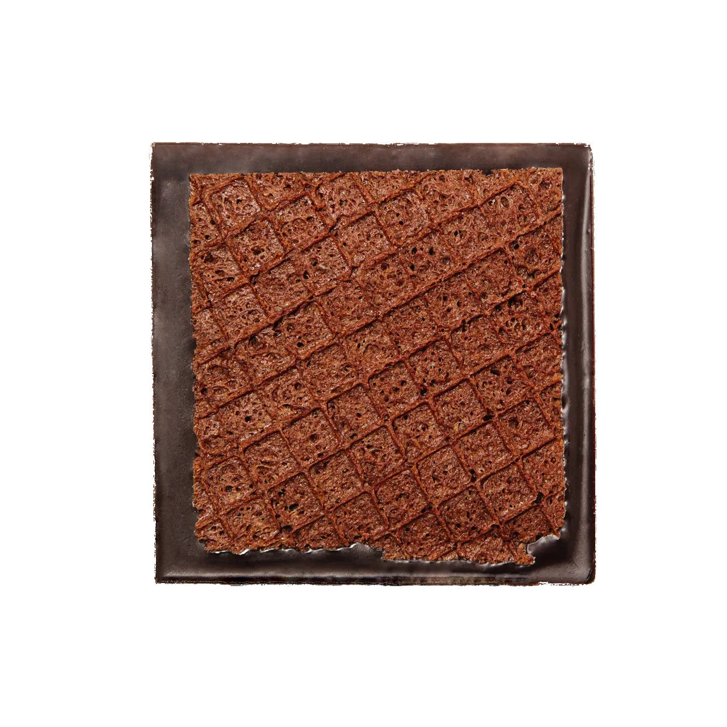 Raaka Double Chocolate Waffle Cone 61% square chocolate-covered wafer cookie