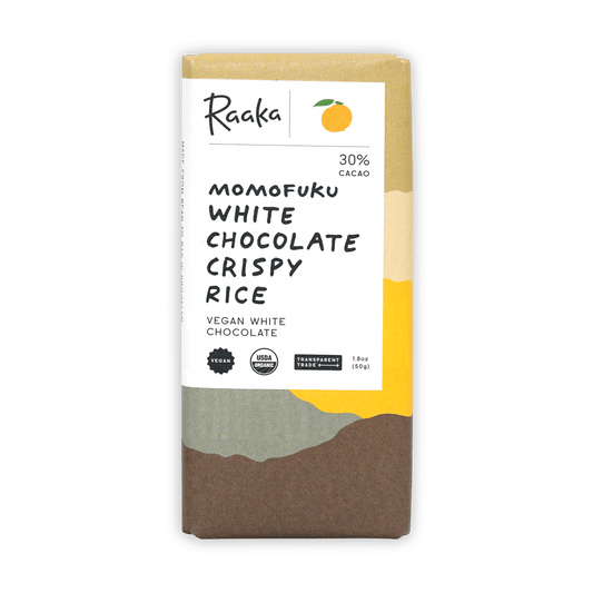 Raaka Momofuku White Chocolate Crispy Rice Bar 30%