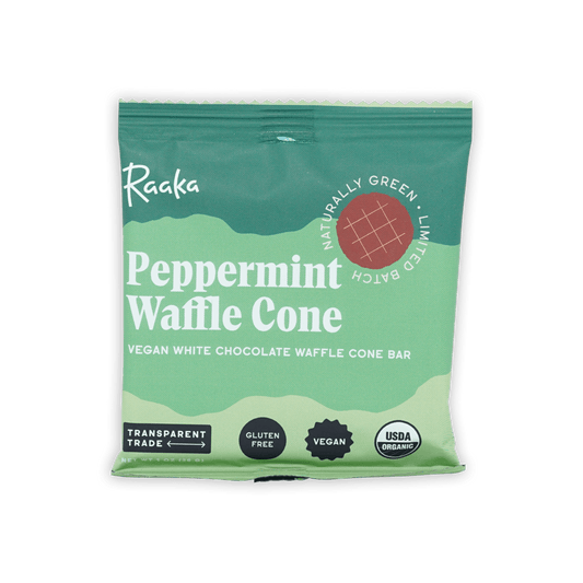 Raaka Peppermint White Waffle Cone (Limited Batch)