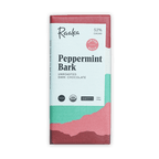 Raaka Peppermint Bark 52% cacao unroasted dark chocolate bar