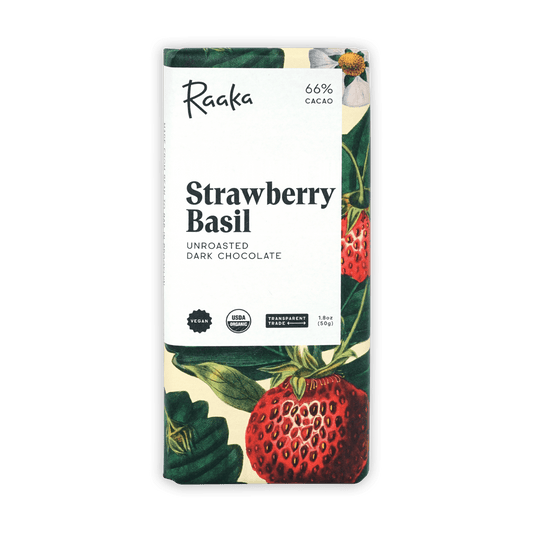 Raaka Strawberry Basil Chocolate 66% (Seasonal)