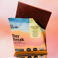 Raaka Day Break functional dark chocolate bar 63% in colorful gradient wrapper