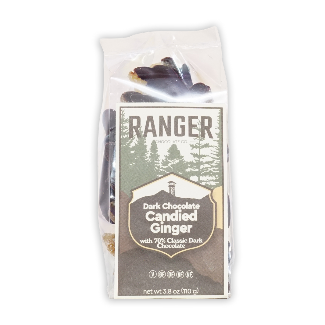 Ranger Dark Chocolate Candied Ginger product display