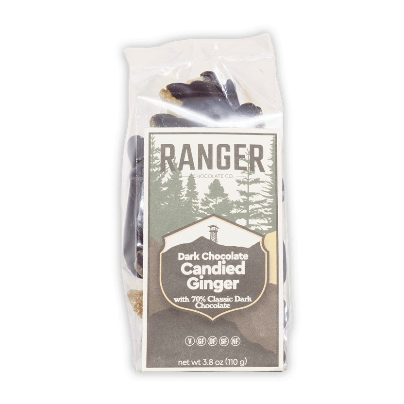 Ranger Dark Chocolate Candied Ginger product display