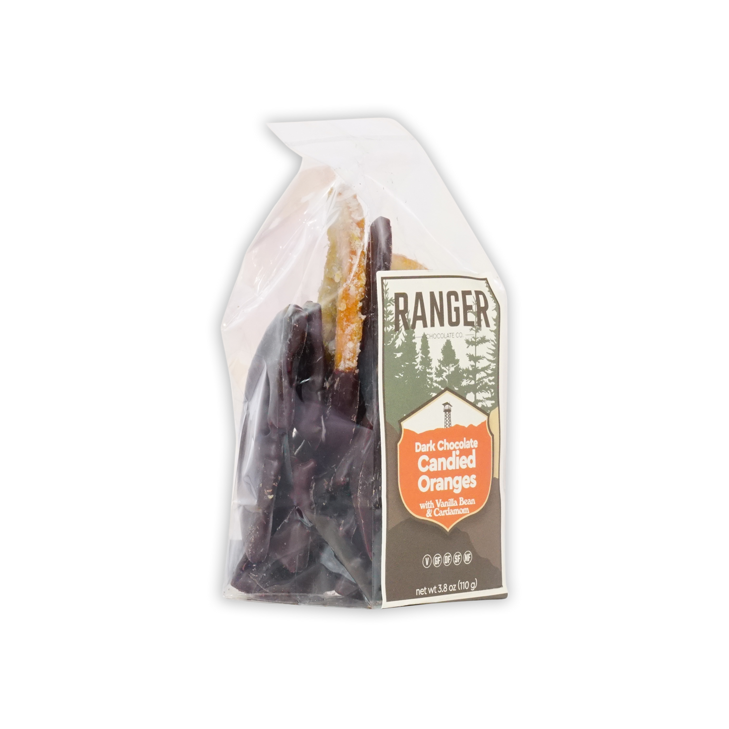 Ranger Candied Oranges with Spices in Dark Chocolate bag