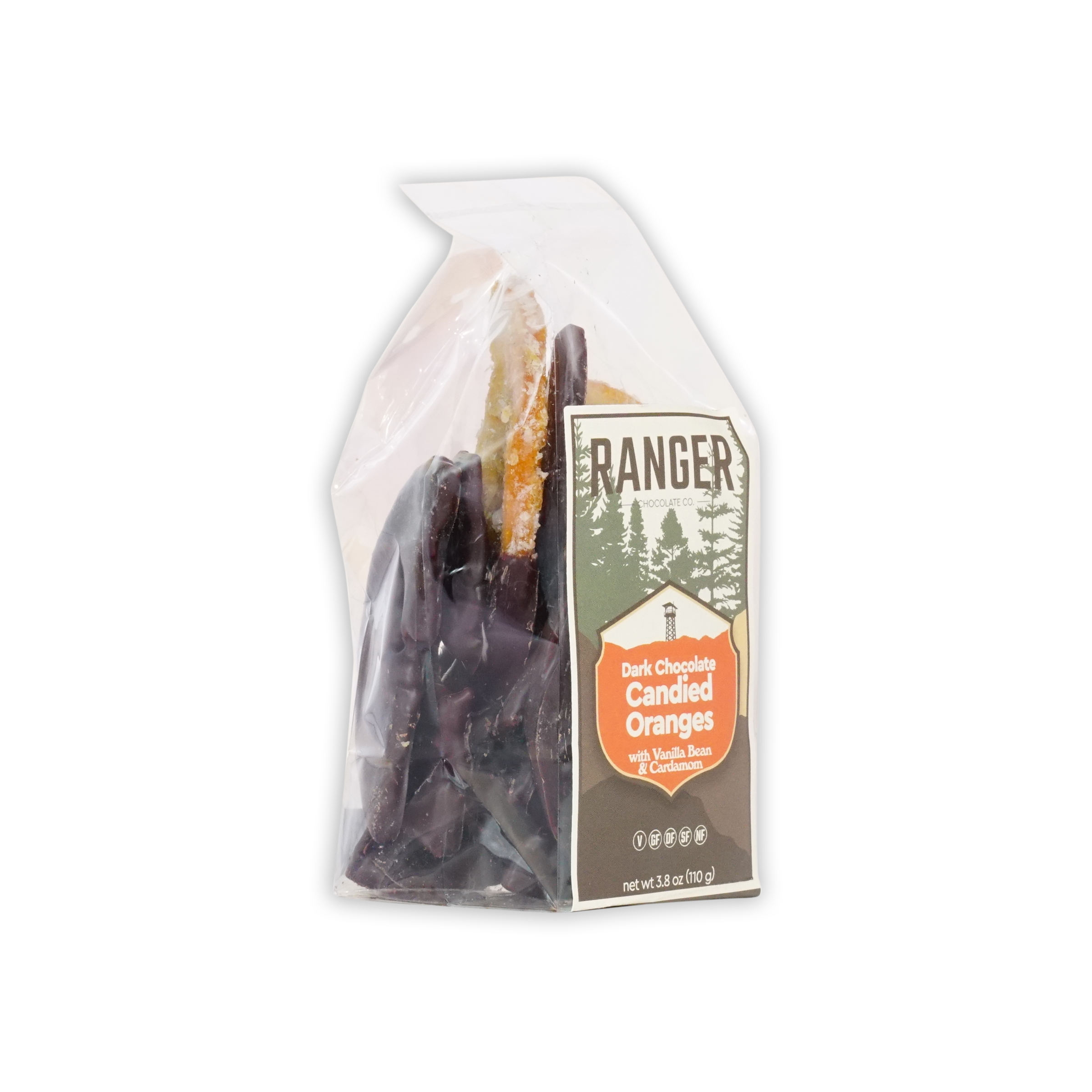 Ranger Candied Oranges with Spices in Dark Chocolate bag