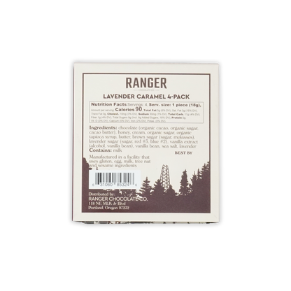 White Ranger Lavender Caramels box 4 pcs chocolate co product