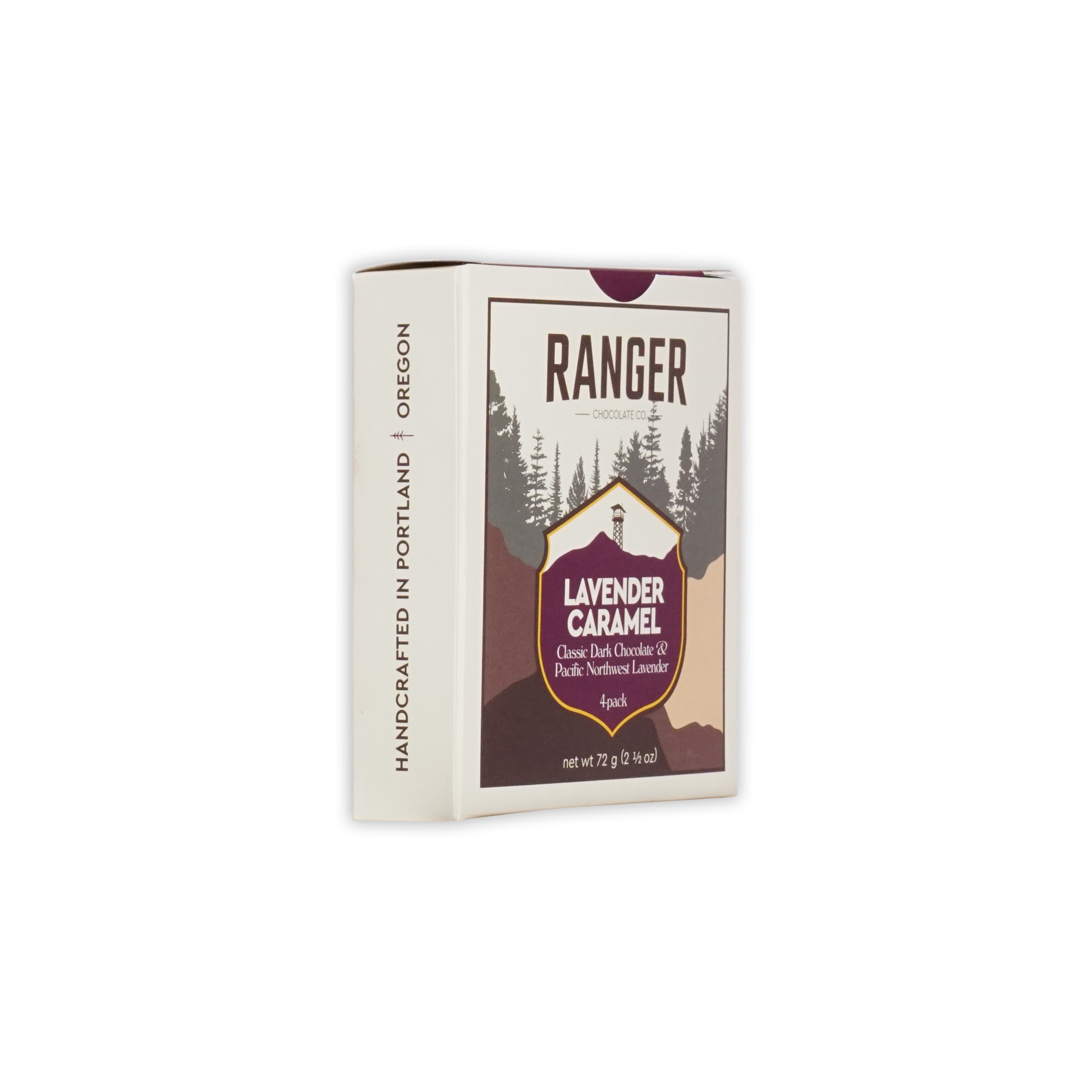 Ranger Lavender Caramels Box (4 pcs) with forest imagery