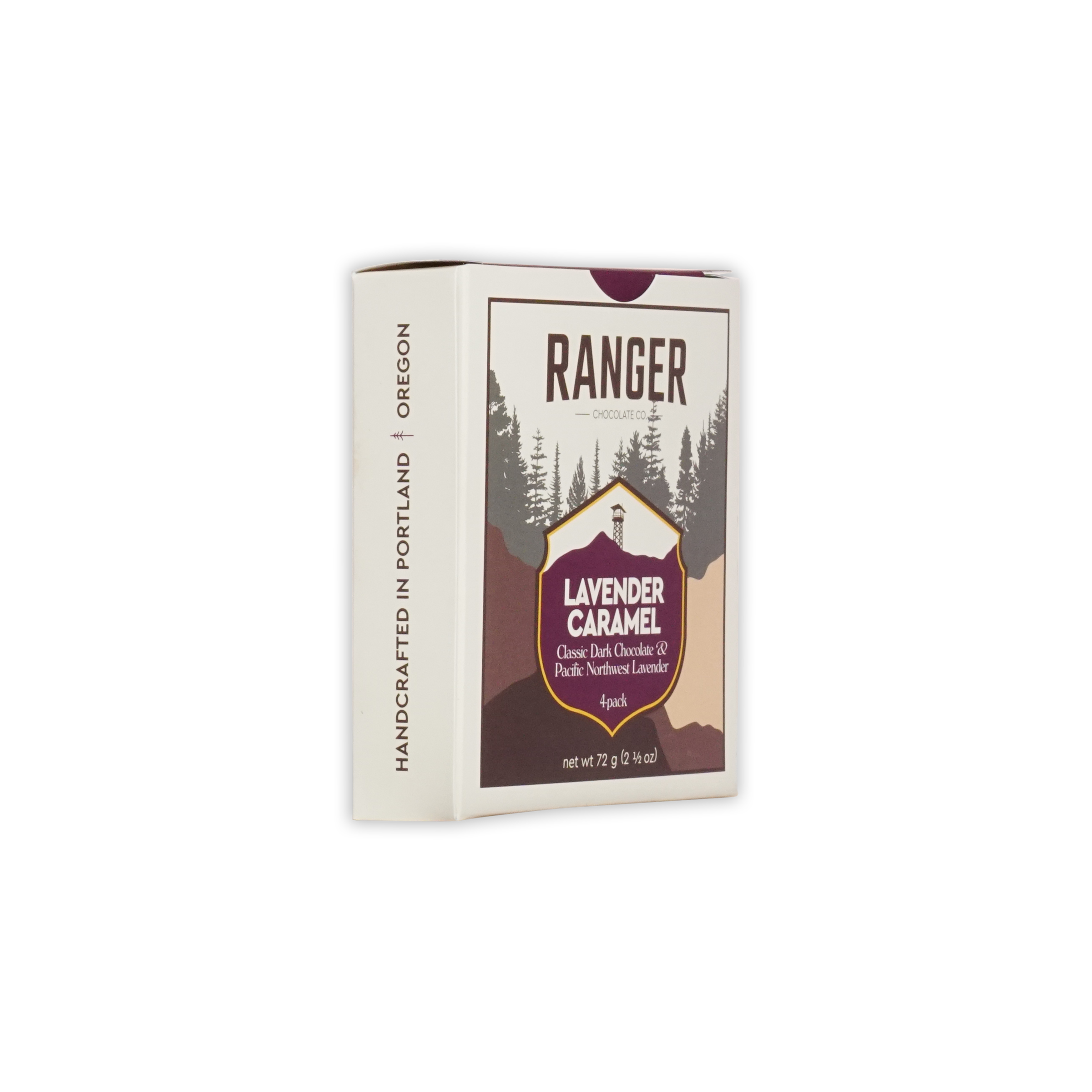 Ranger Lavender Caramels Box (4 pcs) with forest imagery