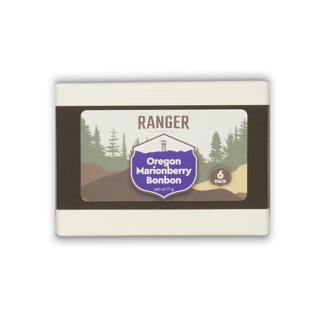 Ranger Marionberry Bonbons Box (6 pcs) with forest imagery