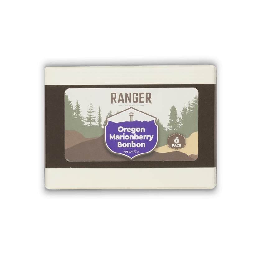 Ranger Marionberry Bonbons Box (6 pcs) with forest imagery