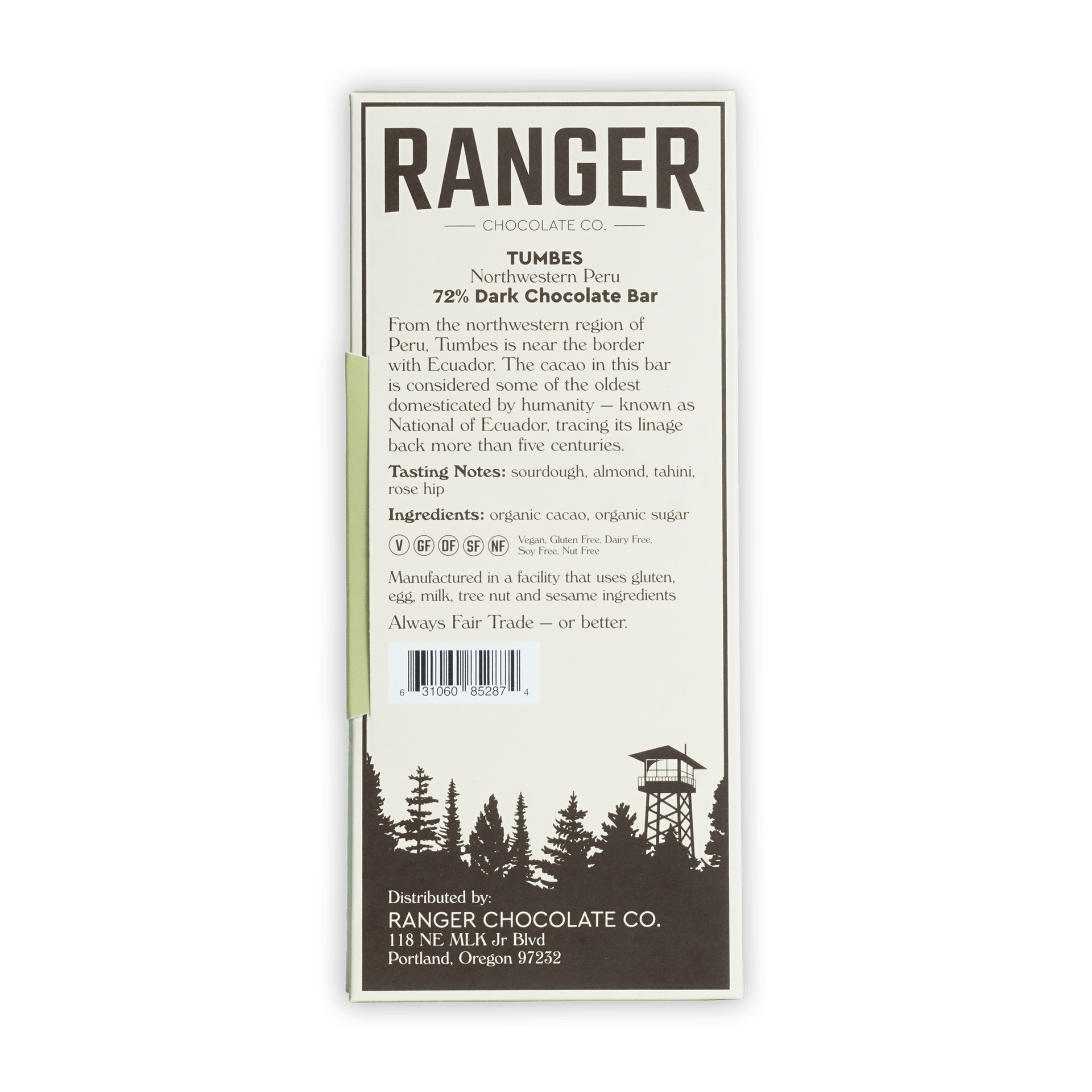 Ranger Dark Tumbes Peru 72% chocolate by Ranger Chocolate Co