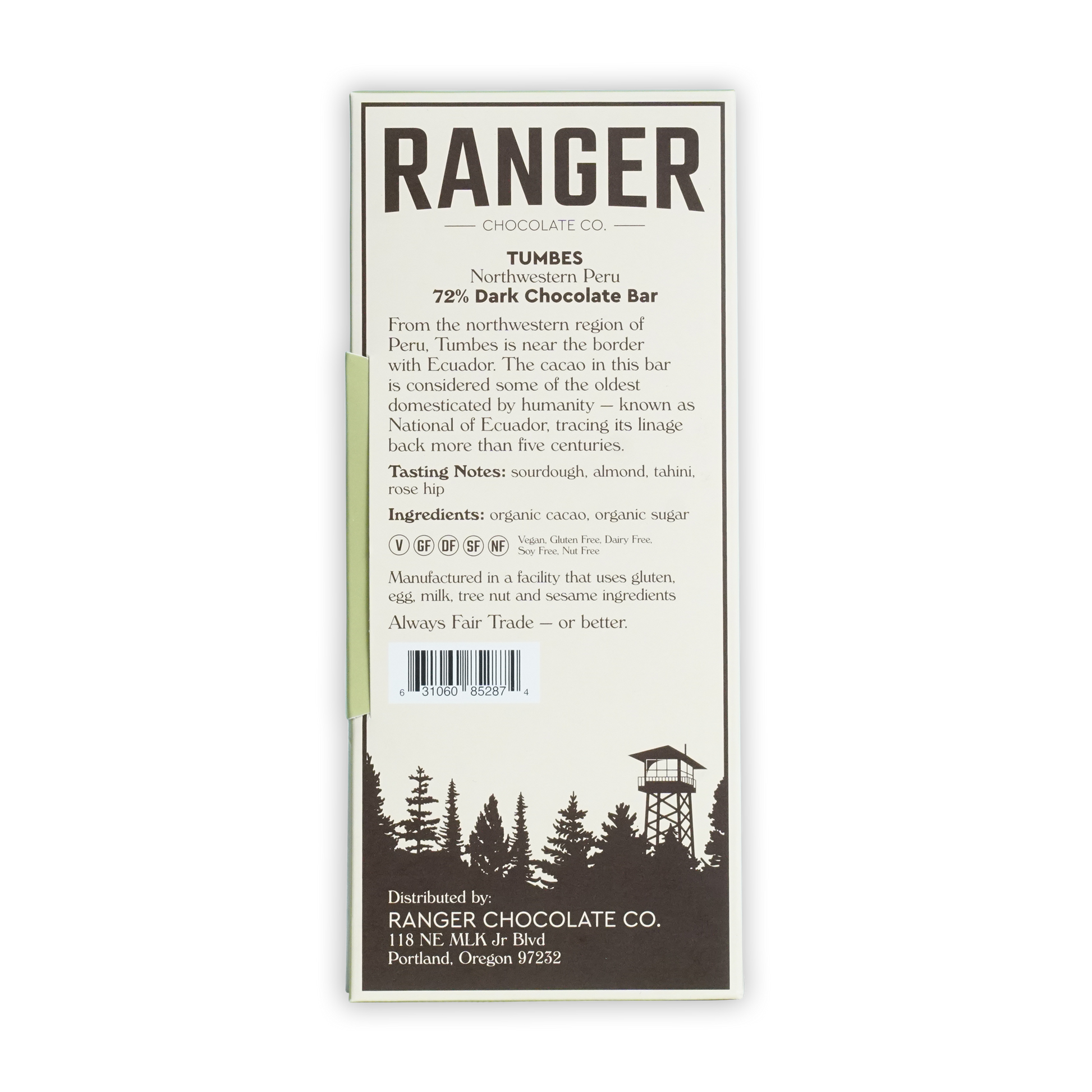 Ranger Dark Tumbes Peru 72% chocolate by Ranger Chocolate Co