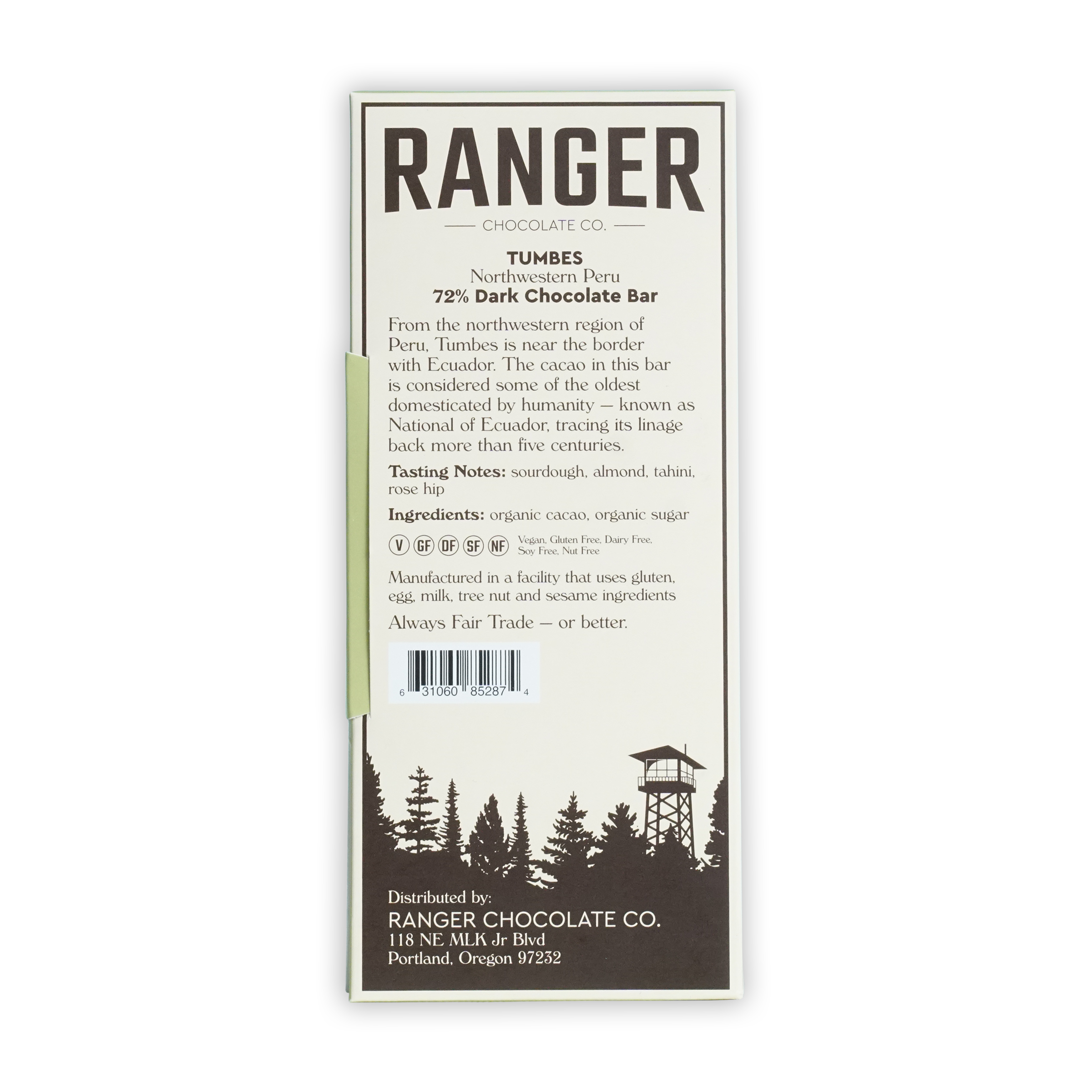 Ranger Dark Tumbes Peru 72% chocolate by Ranger Chocolate Co