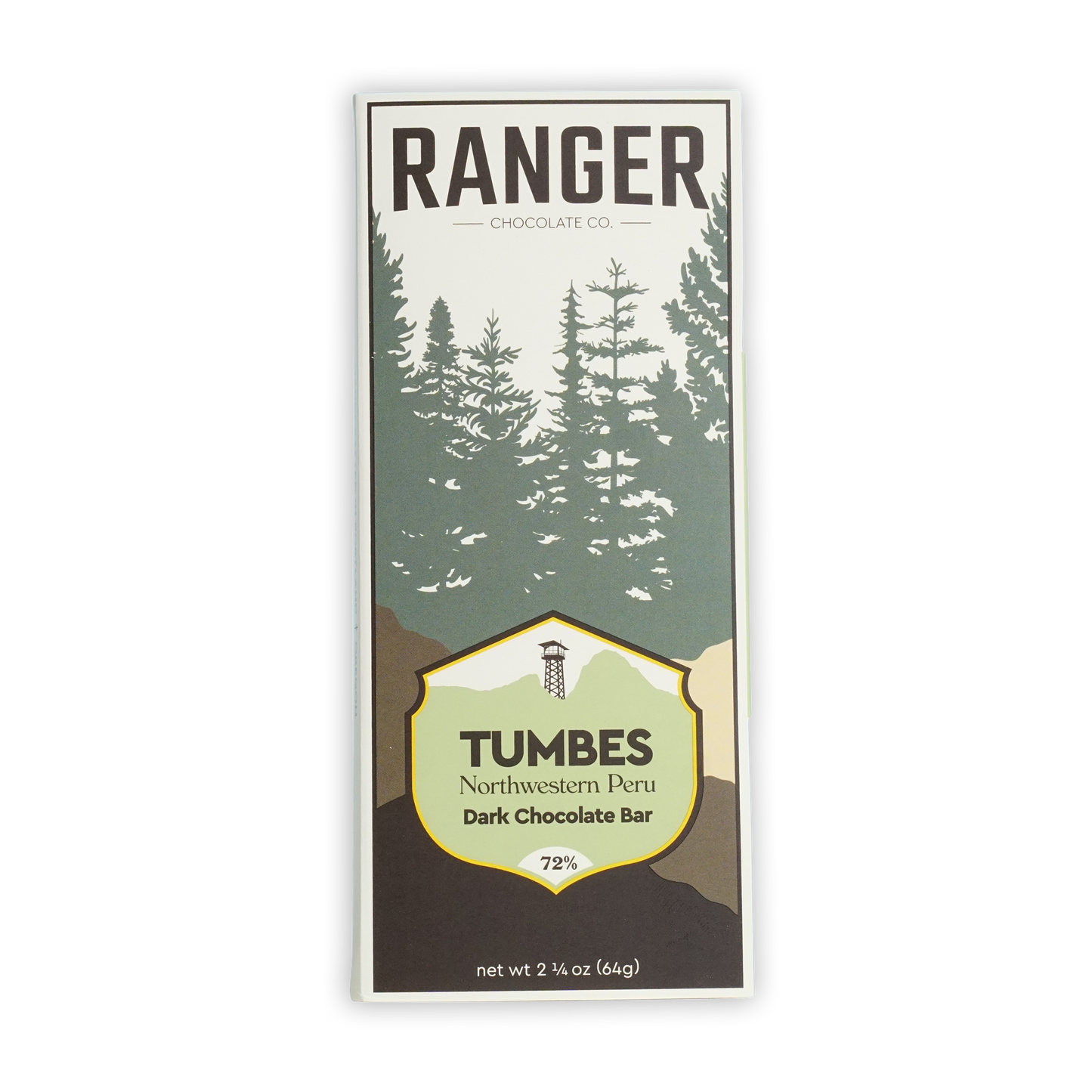 Ranger Dark Tumbes Peru 72% chocolate bar by Ranger Chocolate Co