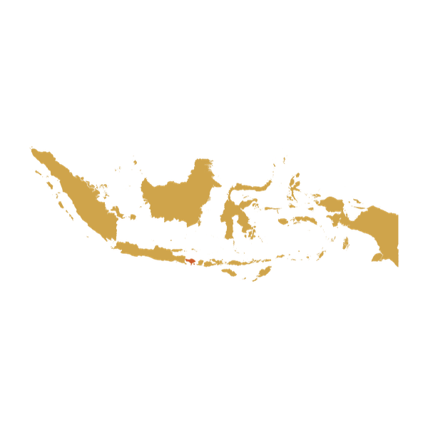 Map of Indonesia pointing to Bali region