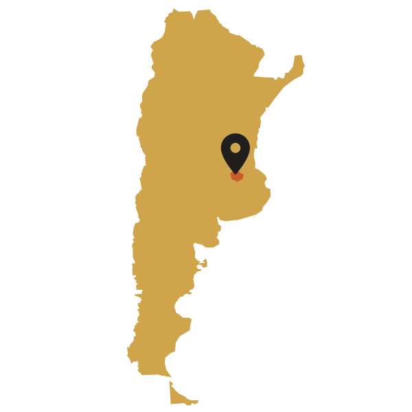 Map of Peru with a black marker pointing to a Junin region