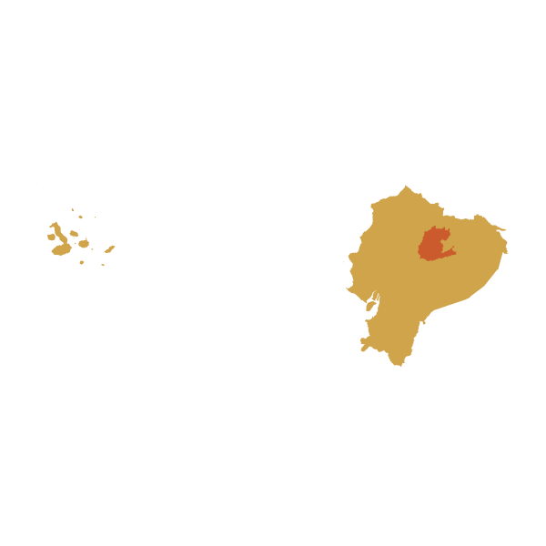 Map of Ecuador pointing to Napo region