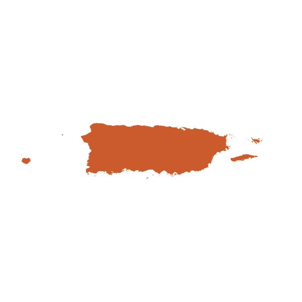 Map of Puerto Rico pointing to Puerto Rico region