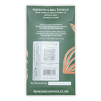 Back of Rhyme and Reason Dark Ecuador 75% bar: green wrapper with leaf patterns