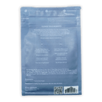 Translucent blue resealable pouch of Ritual Drinking Chocolate Mid Mountain 65% cacao blend
