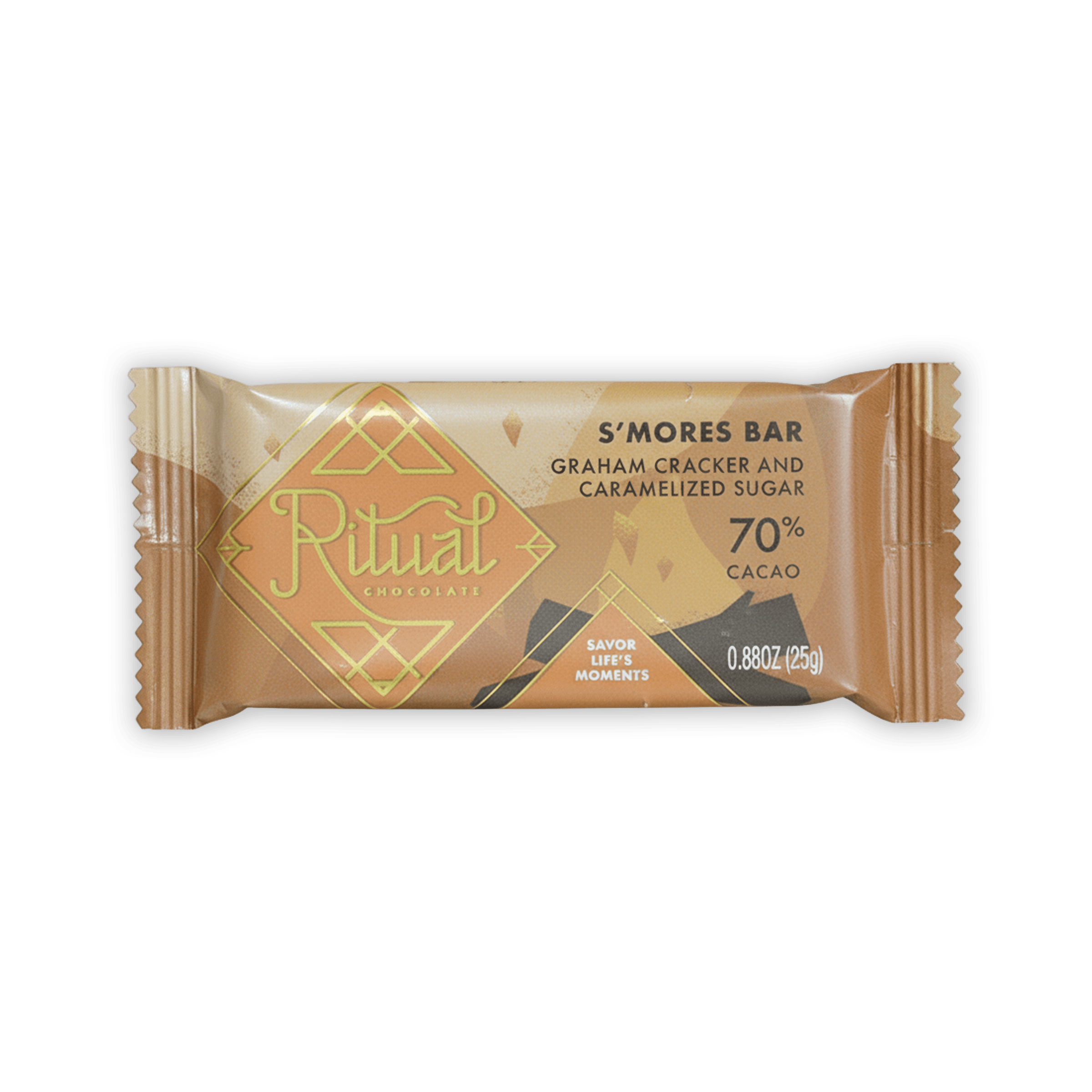 Ritual Mini Bars S’mores chocolate bar in foil with gold designs