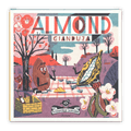 Vibrant retro Rózsavölgyi Csokoládé Gianduja Bar with almond paste picnic scene