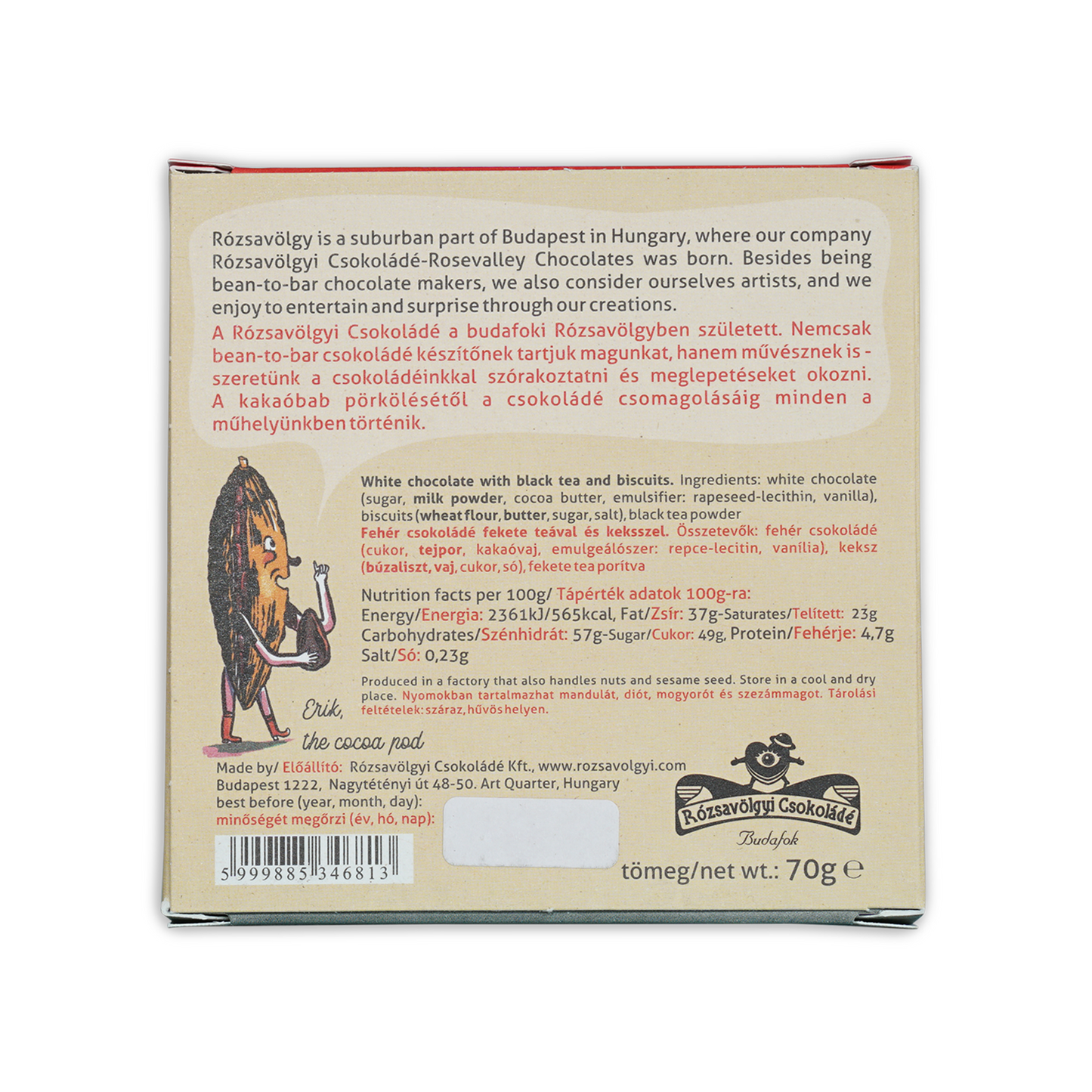 Rozsavolgyi Teatime and Biscuits White Chocolate