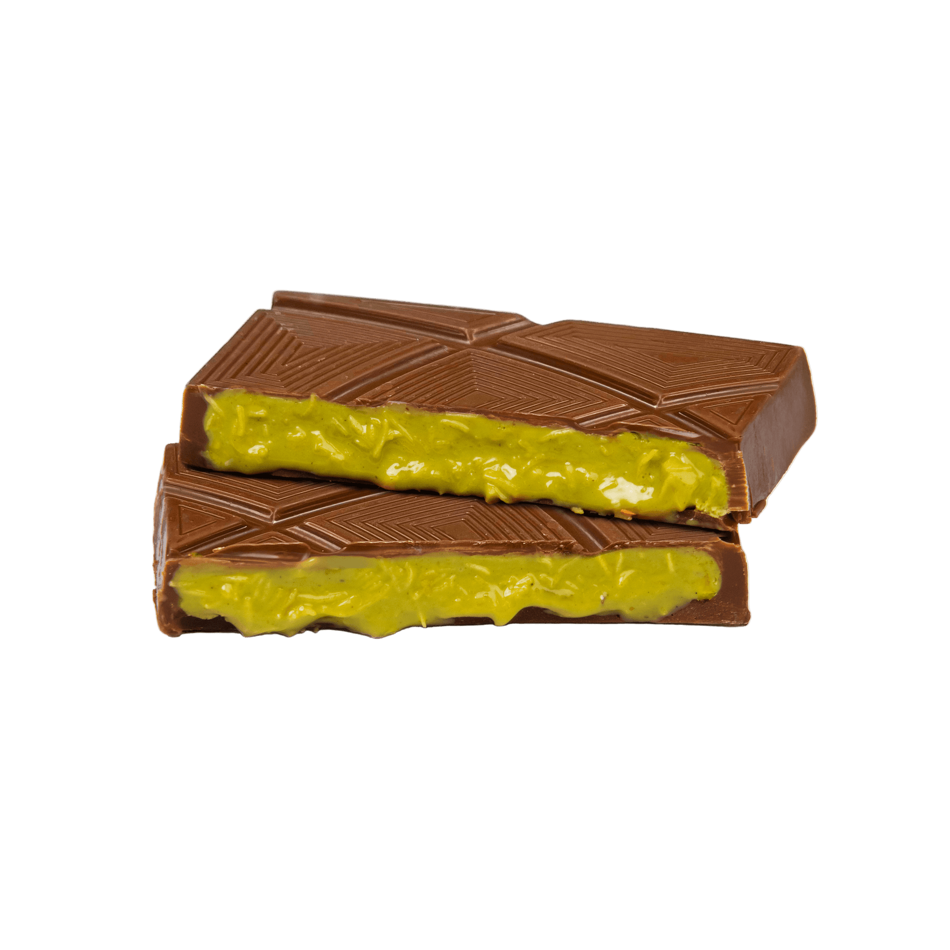SNAAP Dubai Milk Chocolate 42% by Auro with dark geometric bar and green filling