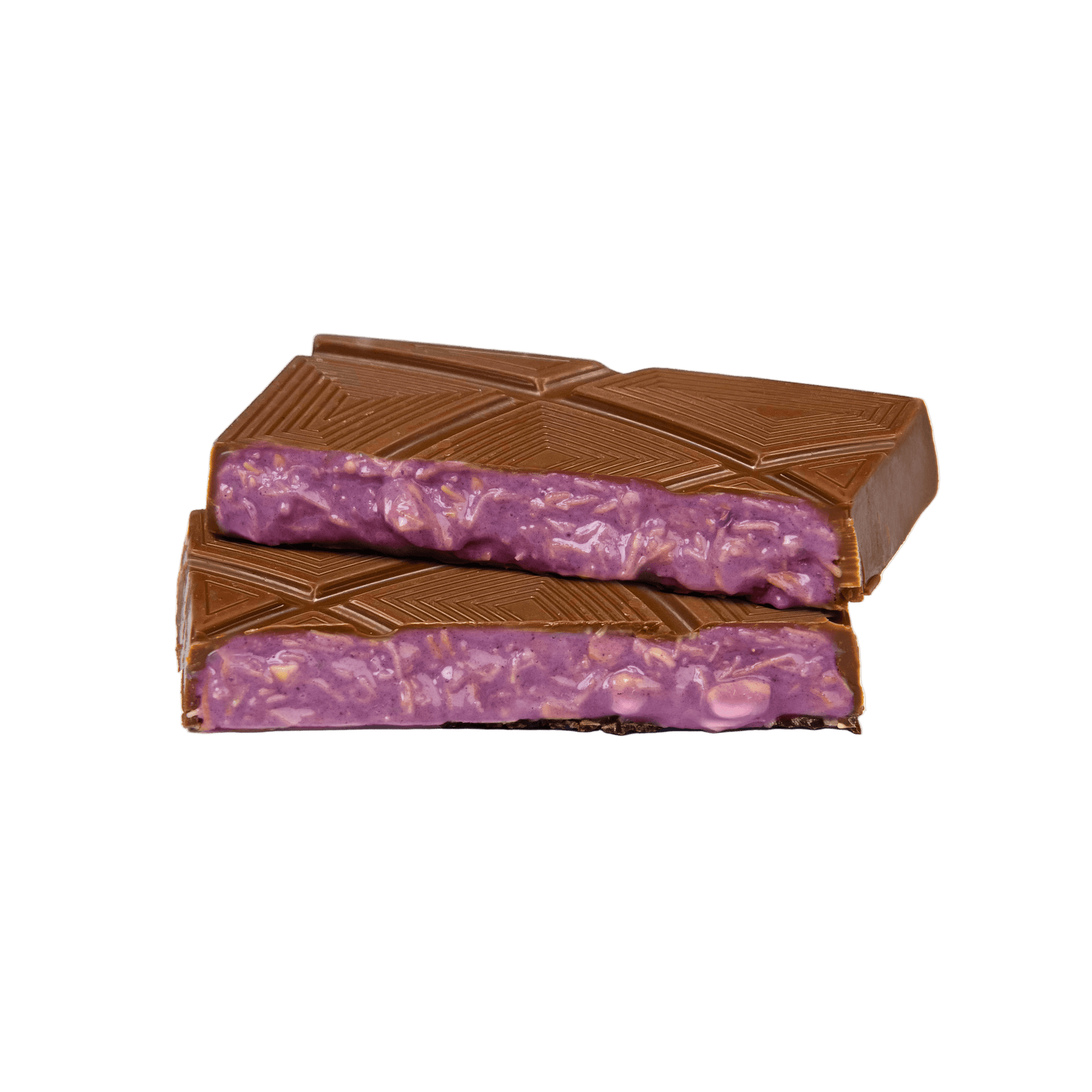 SNAAP Manila Ube Ganache Milk Chocolate 42% bar by Auro with nuts