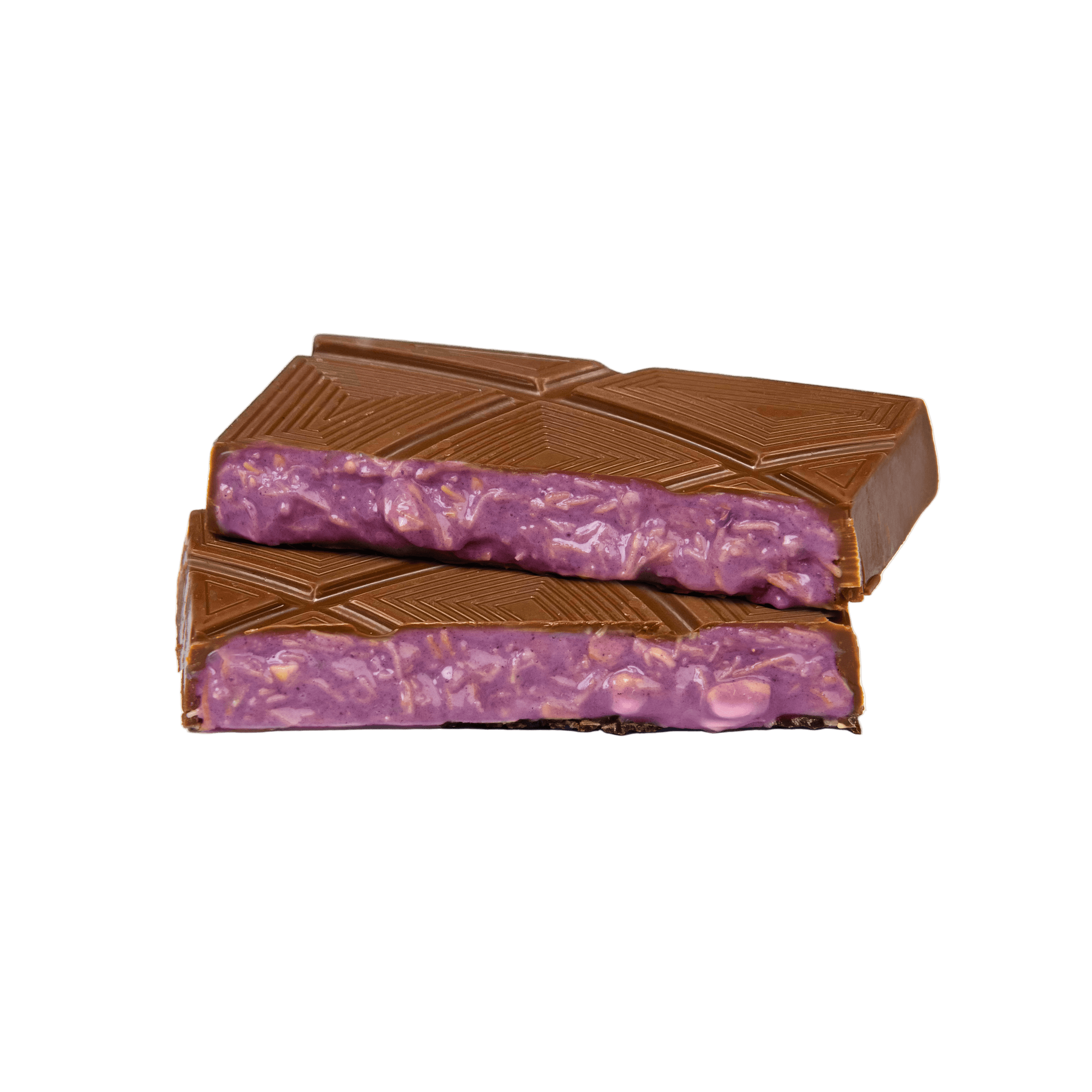 SNAAP Manila Ube Ganache Milk Chocolate 42% bar by Auro with nuts