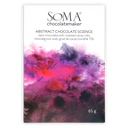 Soma Abstract Chocolate Science 75% bar with pink, purple, red swirls on white wrapper