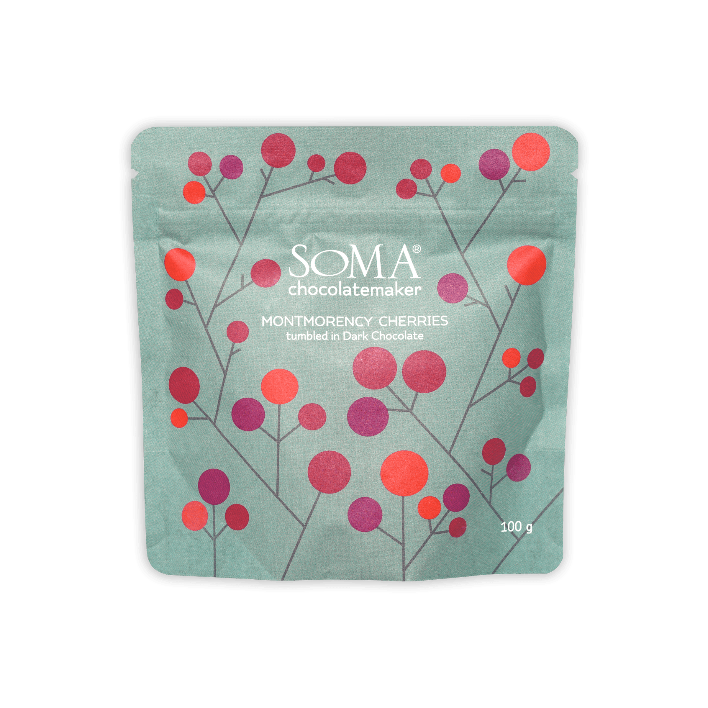 Soma Dark Chocolate Covered Montmorency Cherries 100g pouch