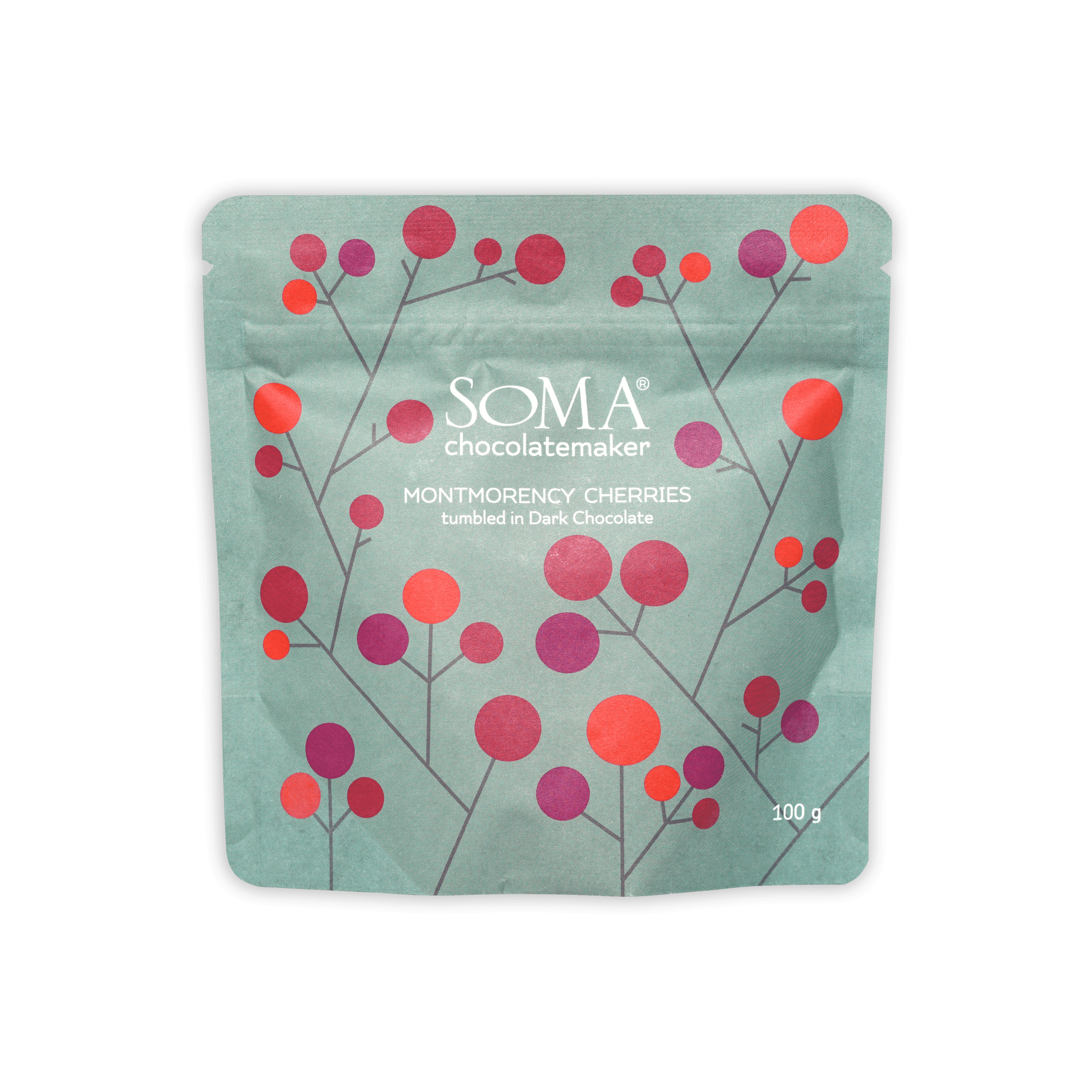 Soma Dark Chocolate Covered Montmorency Cherries 100g pouch