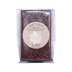 Soma Softy Bar Malty Way chocolate in clear packaging with floral-embossed bar and round label