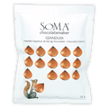 Soma Gianduja roasted hazelnut drinking chocolate white pouch with squirrel design