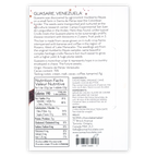 Back of Soma Guasare Venezuela 70% chocolate bar label with bilingual nutrition facts