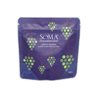 Soma milk chocolate covered green raisins purple pouch 100g