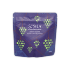 Soma milk chocolate covered green raisins purple pouch 100g