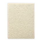 Soma Pompona Vanilla White Chocolate bar with floral embossing