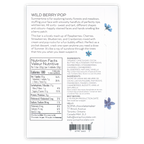 Soma Wild Berry Pop white chocolate bar with blue floral design and berries Pop Rocks