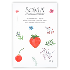 Soma Wild Berry Pop white chocolate bar with berries and Pop Rocks