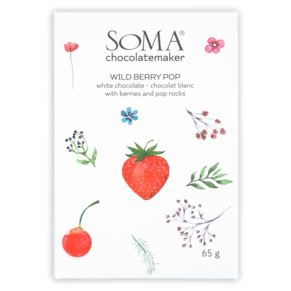 Soma Wild Berry Pop White Chocolate with Pop Rocks – Bar & Cocoa